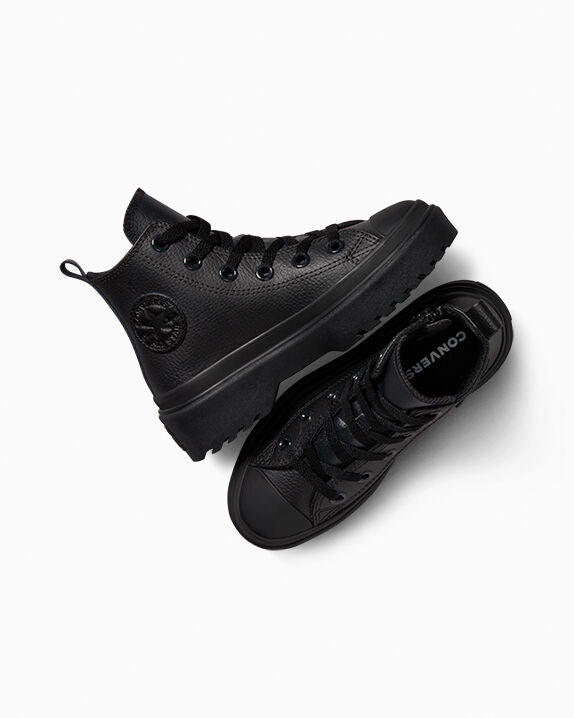Chuck Taylor All Star Lugged Lift Platform de cuero de caña alta 