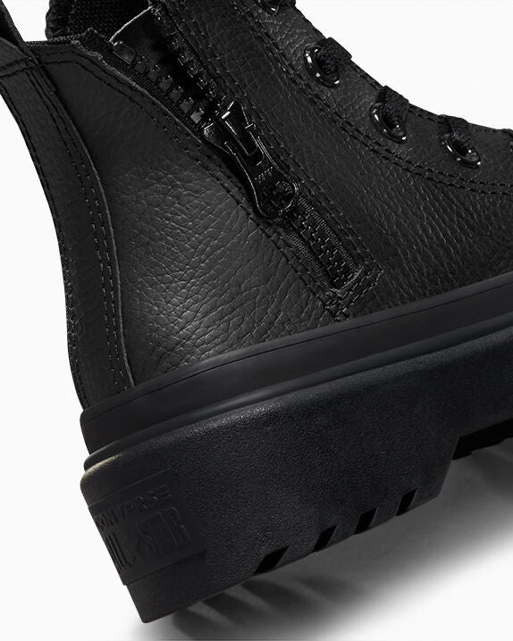 Chuck Taylor All Star Lugged Lift Platform de cuero de caña alta 
