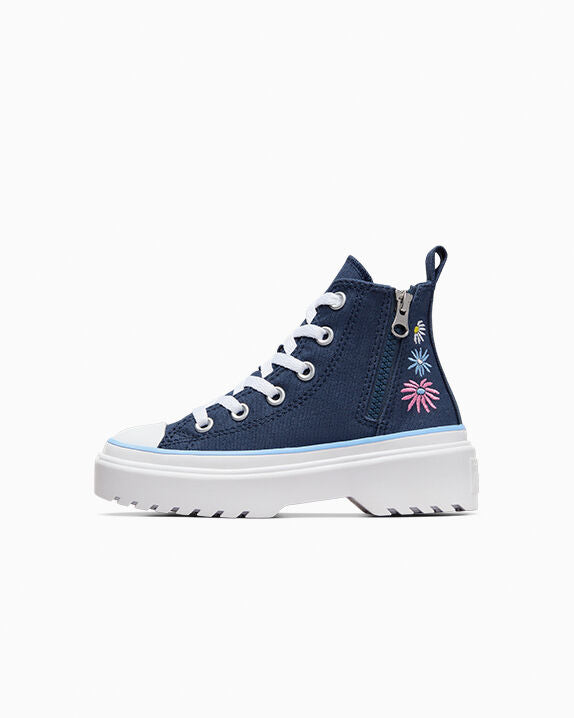 Chuck Taylor All Star Lugged Lift Platform Easy On - Zapatillas altas con bordado floral 