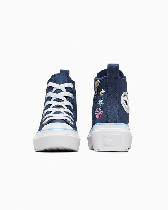 Chuck Taylor All Star Lugged Lift Platform Easy On - Zapatillas altas con bordado floral 