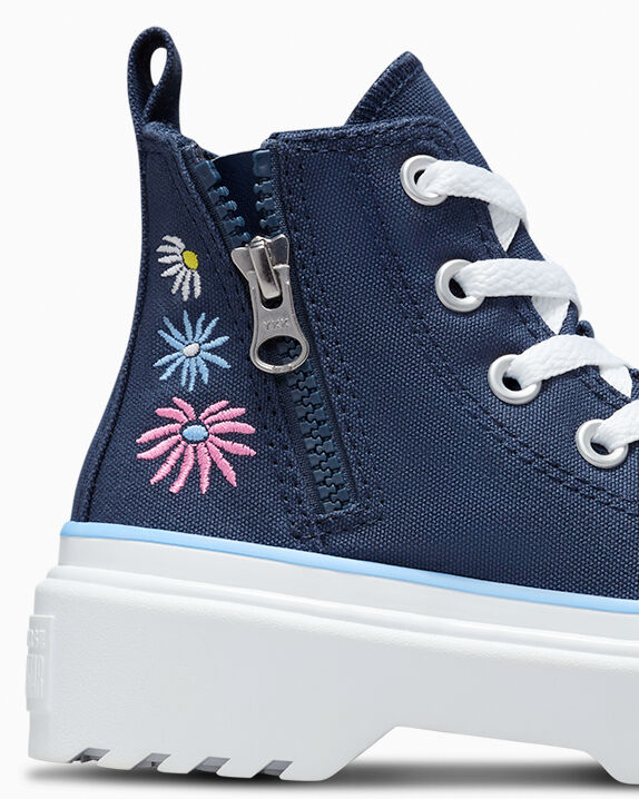 Chuck Taylor All Star Lugged Lift Platform Easy On - Zapatillas altas con bordado floral 
