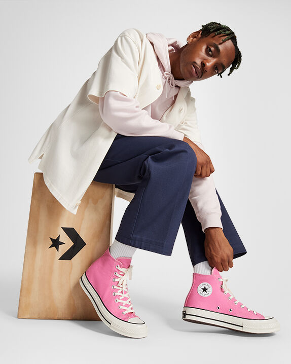 Chuck 70 High Top Seasonal Shy Flamingo/Egret/Black
