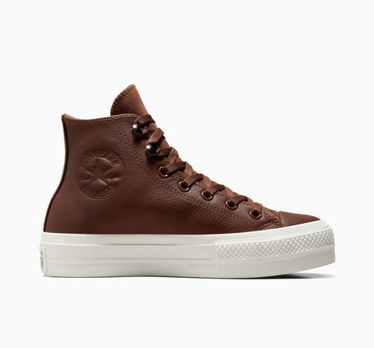 Chuck Taylor All Star Lift Platform - Zapatillas altas de cuero repelente al agua