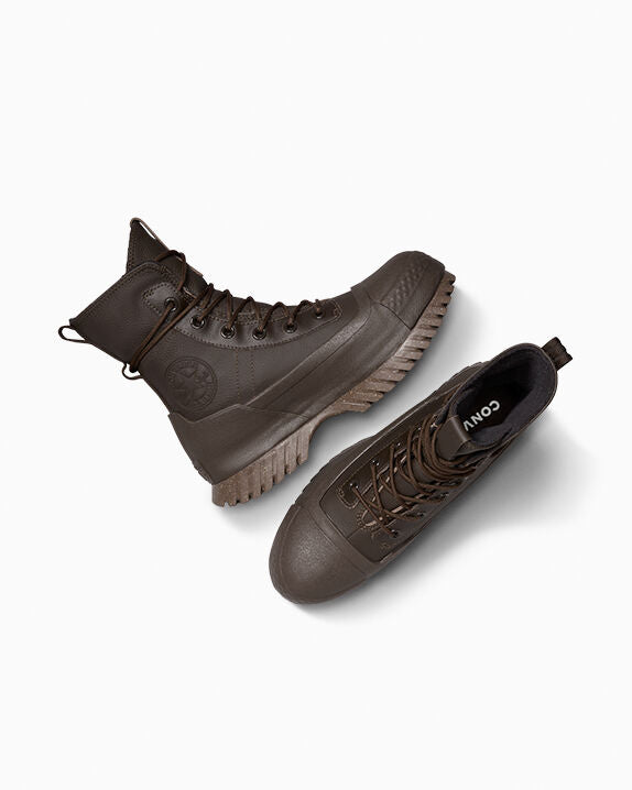 Chuck Taylor All Star Lugged 2.0 X-Hi - Plataforma de cuero impermeable de caña alta 
