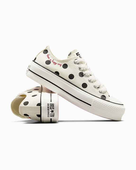 Chuck Taylor All Star Lift Platform Polka Dots Low Top 