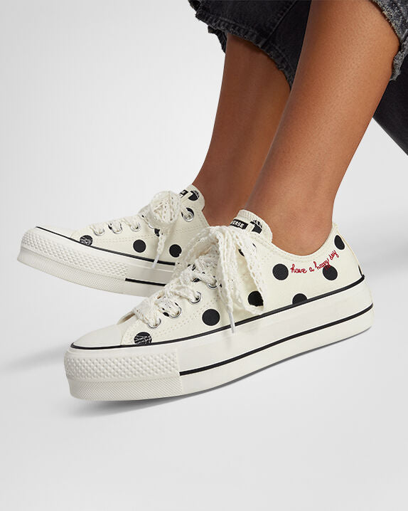 Chuck Taylor All Star Lift Platform Polka Dots Low Top 
