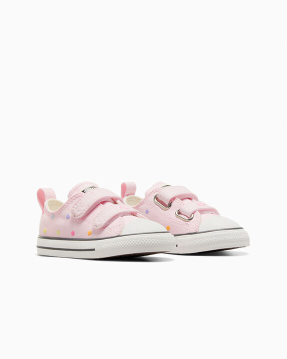 Chuck Taylor All Star de lunares bordados, fácil de poner y de caña baja 