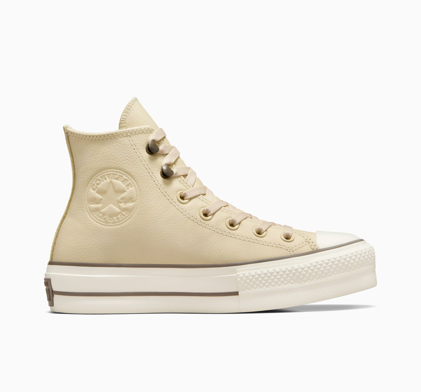 Chuck Taylor All Star Lift Platform - Zapatillas altas de cuero resistente a la intemperie 