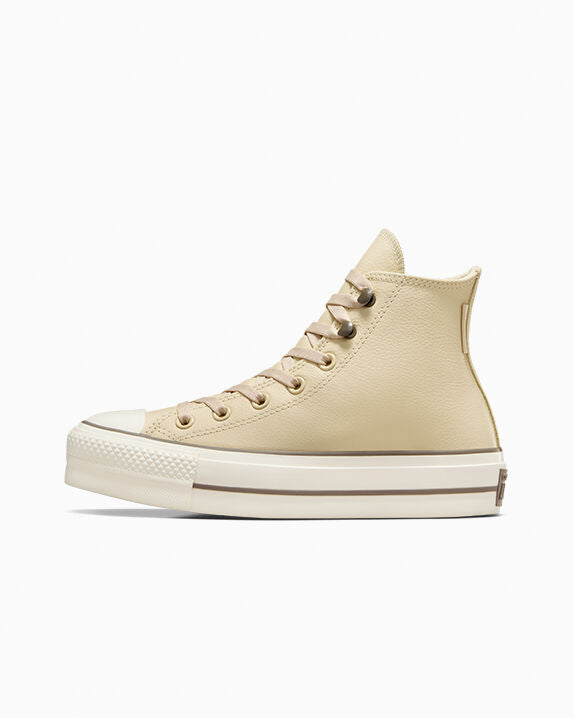 Chuck Taylor All Star Lift Platform - Zapatillas altas de cuero resistente a la intemperie 