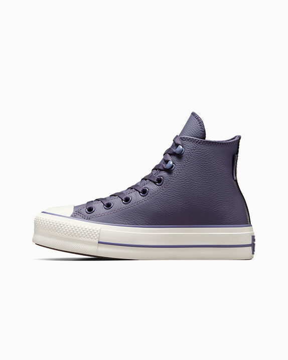 Chuck Taylor All Star Lift Platform - Zapatillas altas de cuero resistente a la intemperie 