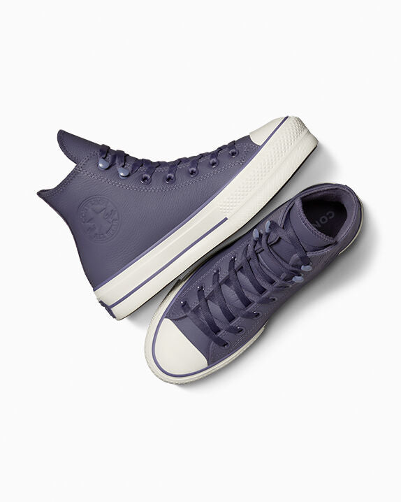 Chuck Taylor All Star Lift Platform - Zapatillas altas de cuero resistente a la intemperie 