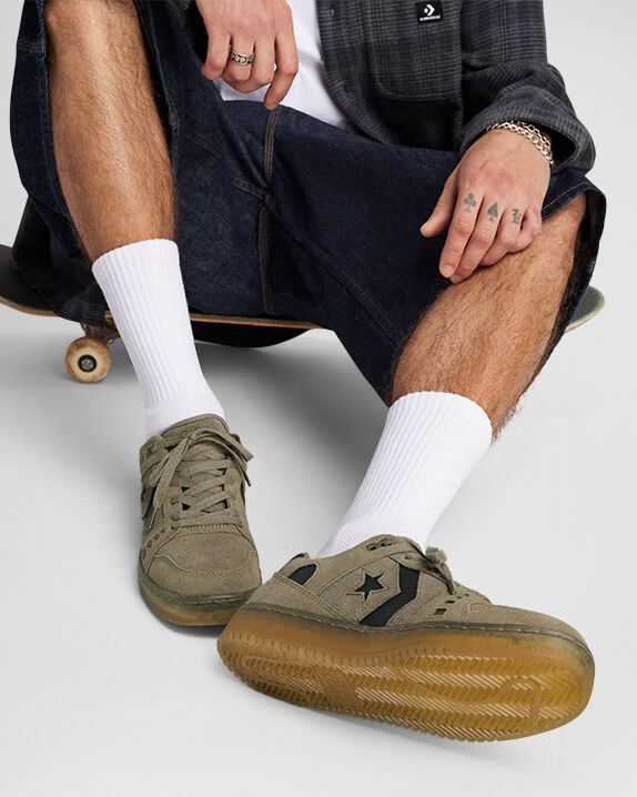 CONS AS-1 Pro - Zapatillas de caña baja con suela de goma y cuero 