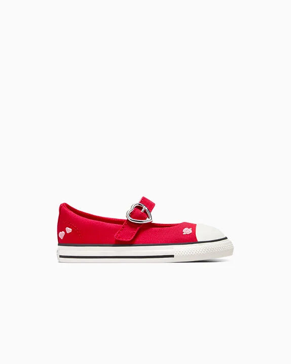 Chuck Taylor All Star Dainty Mary Jane de caña baja fácil de poner para el Día de San Valentín 
