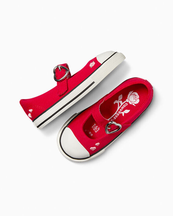 Chuck Taylor All Star Dainty Mary Jane de caña baja fácil de poner para el Día de San Valentín 