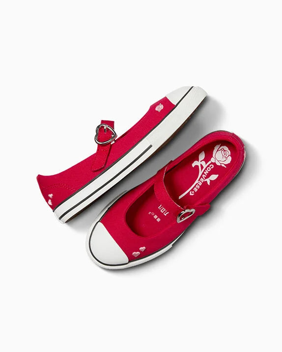 Chuck Taylor All Star Dainty Mary Jane de caña baja fácil de poner para el Día de San Valentín 