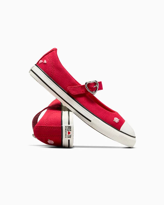 Chuck Taylor All Star Dainty Mary Jane de caña baja fácil de poner para el Día de San Valentín 