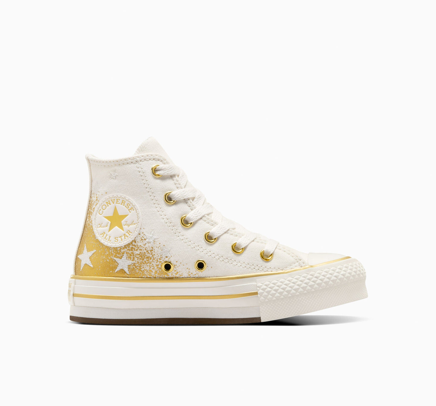 Chuck Taylor All Star EVA Lift Platform Gold Stars High Top 