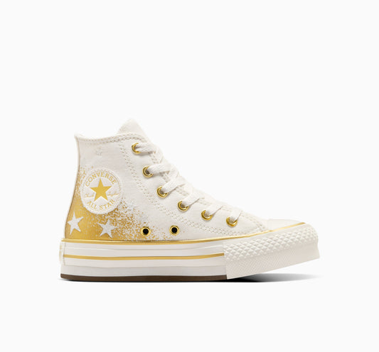 Chuck Taylor All Star EVA Lift Platform Gold Stars High Top 