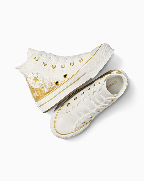 Chuck Taylor All Star EVA Lift Platform Gold Stars High Top 