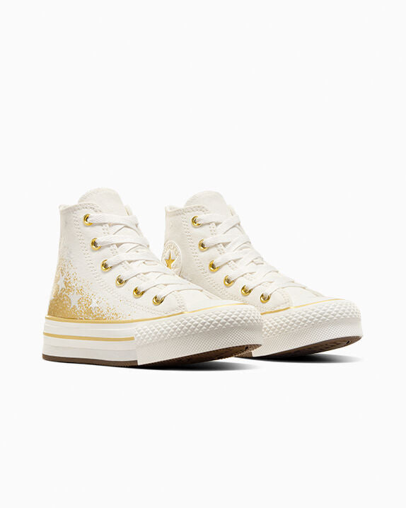Chuck Taylor All Star EVA Lift Platform Gold Stars High Top 