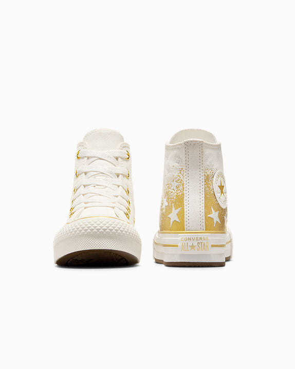 Chuck Taylor All Star EVA Lift Platform Gold Stars High Top 