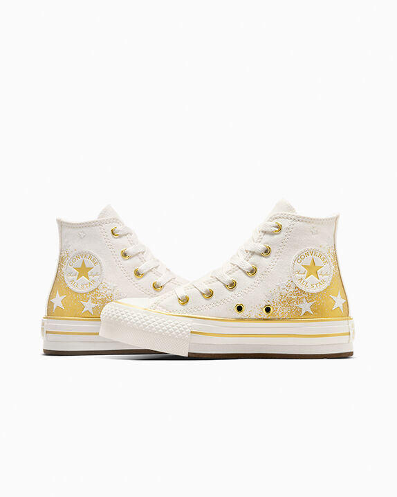 Chuck Taylor All Star EVA Lift Platform Gold Stars High Top 