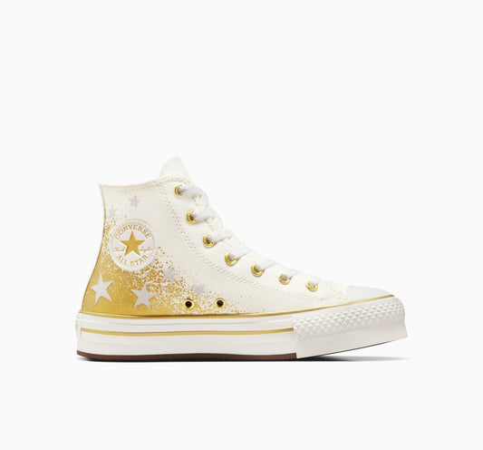 Chuck Taylor All Star EVA Lift Platform Dorado Metálico Alto 