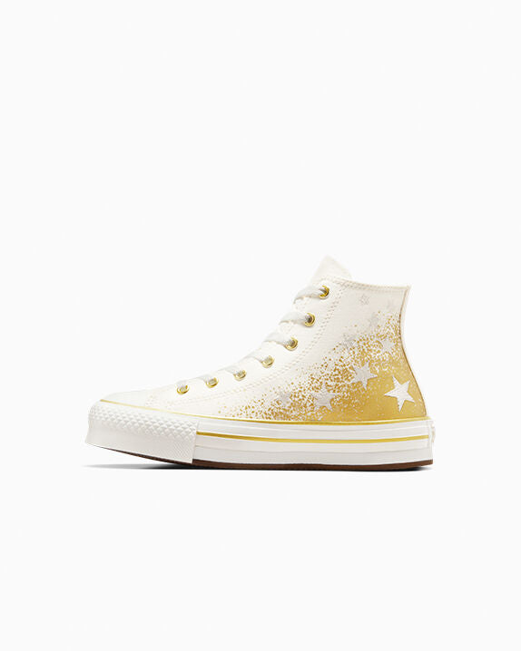 Chuck Taylor All Star EVA Lift Platform Dorado Metálico Alto 