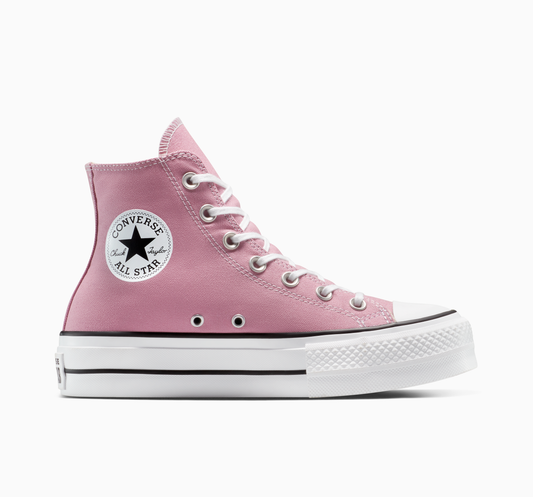 Chuck Taylor All Star Lift Platform High Top Colores por tiempo limitado Cliffside Rose/White/Black 