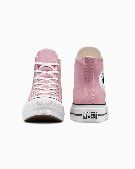 Chuck Taylor All Star Lift Platform High Top Colores por tiempo limitado Cliffside Rose/White/Black 