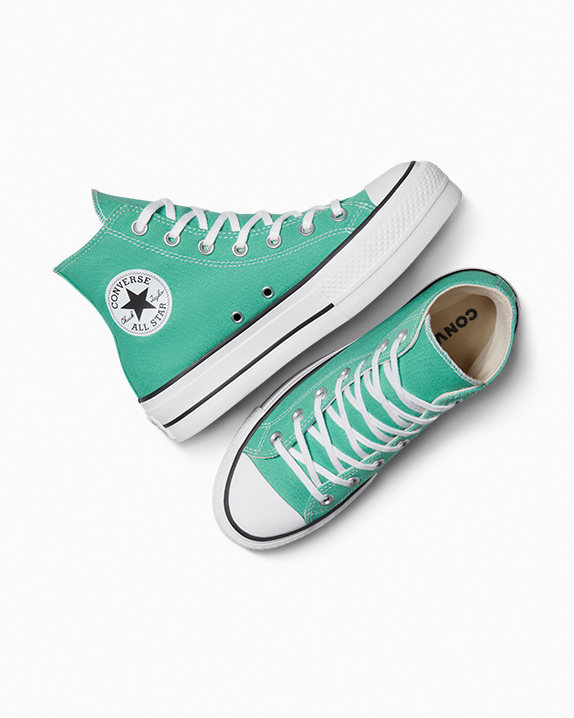 Chuck Taylor All Star Lift Platform High Top Colores por tiempo limitado Cliffside Rose/White/Black 