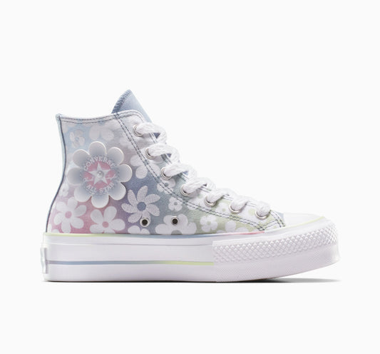 Chuck Taylor All Star Plataforma Elevadora Flores Degradadas de Caña Alta 