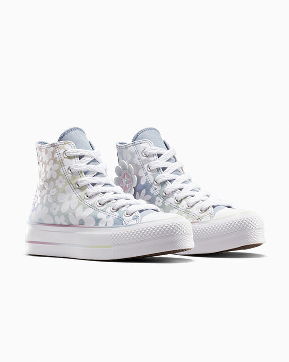 Chuck Taylor All Star Plataforma Elevadora Flores Degradadas de Caña Alta 