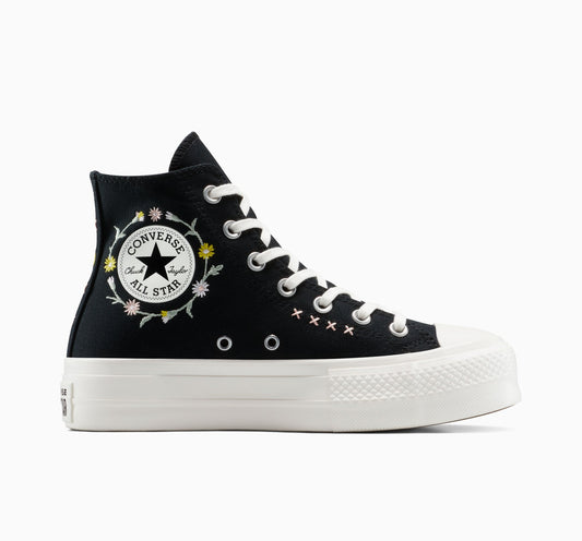 Chuck Taylor All Star Lift - Zapatillas altas con bordado floral